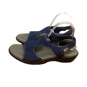 SAS Harmony tripad comfort open toe sling back blue sandals